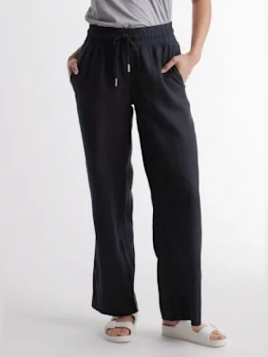 Quince 100% European Linen
Wide Leg Pants Black L nwt - Picture 1 of 8